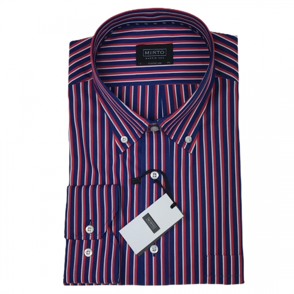 Camisa Mirto Rayas Marino