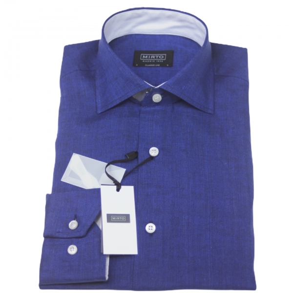 CAMISA MIRTO AZUL MARINO LINO