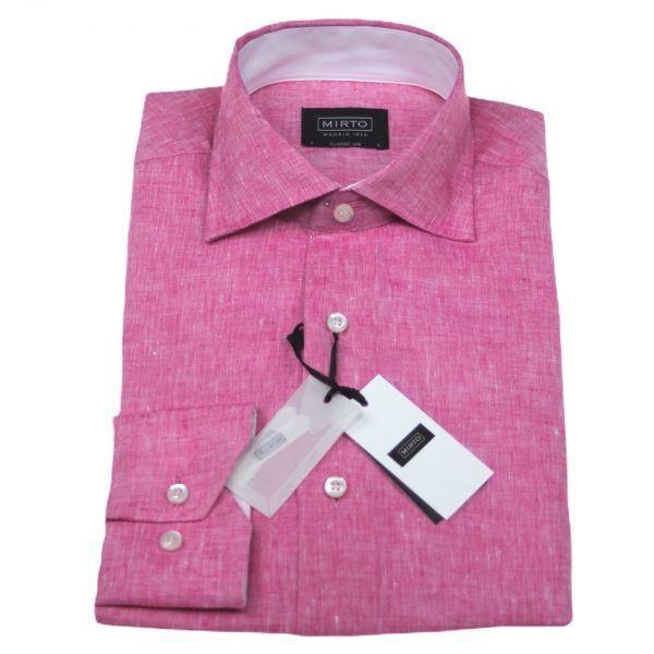 CAMISA MIRTO FUCSIA LINO