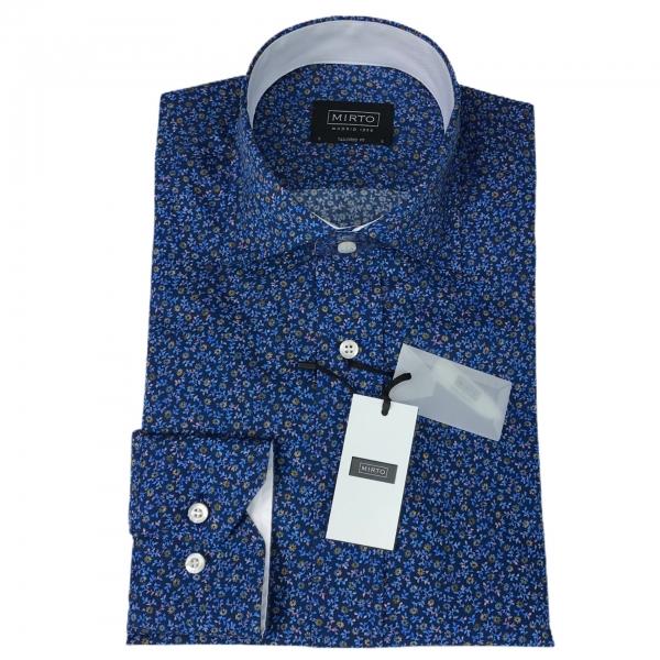 CAMISA MIRTO FLORES MARINO