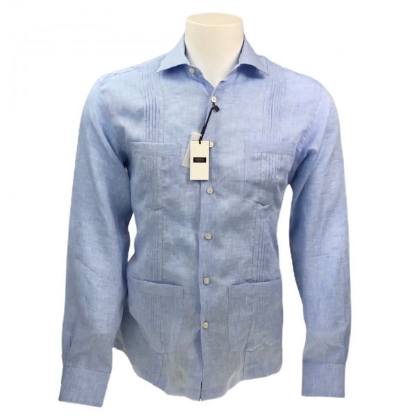 GUAYABERA MIRTO CELESTE