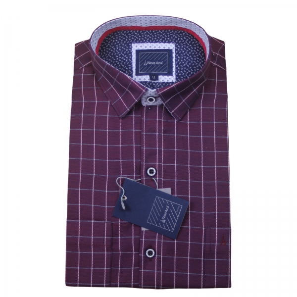 CAMISA  MC KA VINO CUADROS