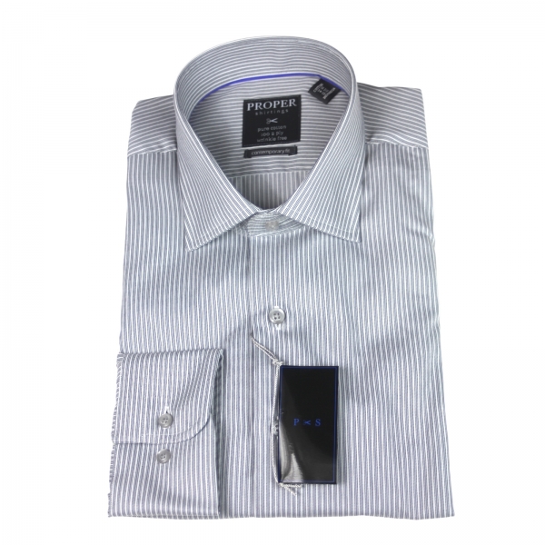 CAMISA GRIS RAYAS