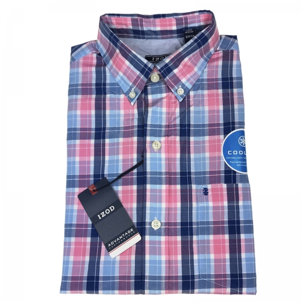 CAMISA CUADROS AZULES ROSADOS