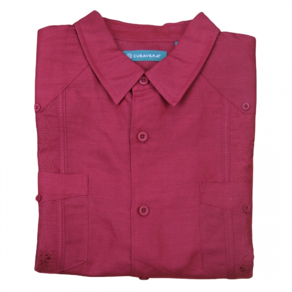 GUAYABERA VINO LISO