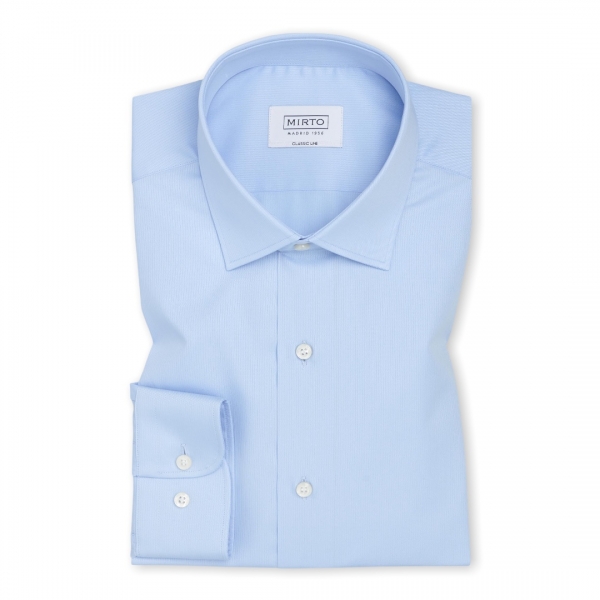 CAMISA MANGA LARGA CELESTE