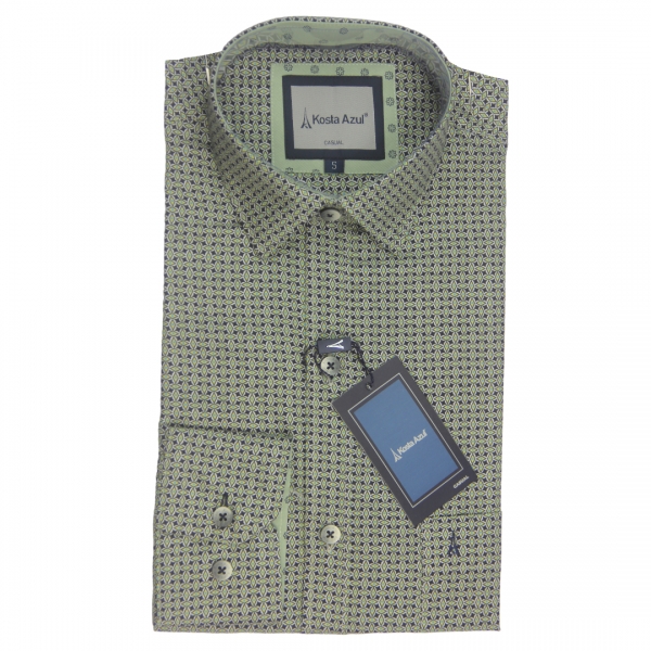 CAMISA KA  TRIANGULOS VERDE