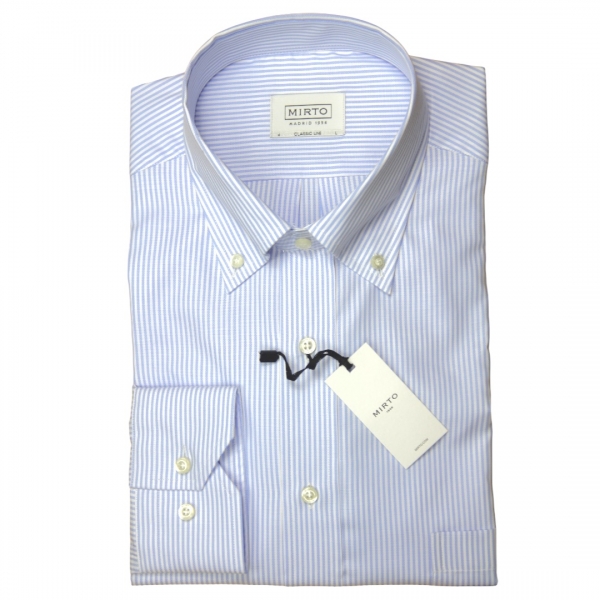 CAMISA MANGA LARGA RAYA CELESTE