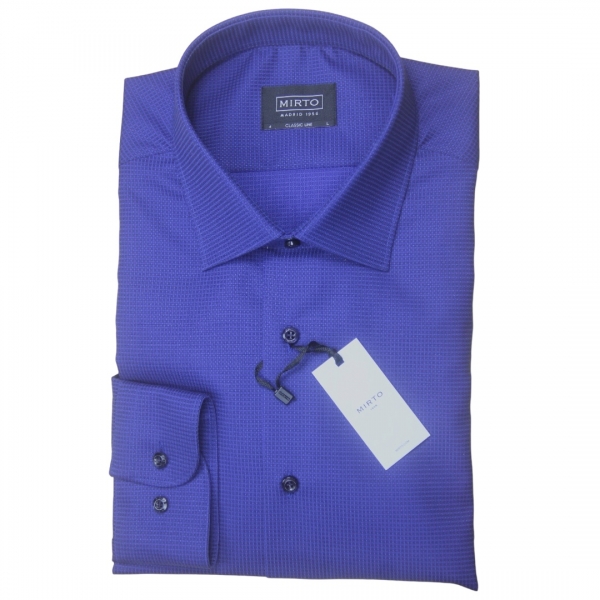 CAMISA MANGA LARGA AZUL LABRADA