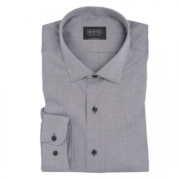 CAMISA MANGA LARGA GRIS CLARO